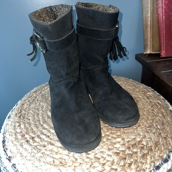 Stuart Weitzman Suede Mid Calf Boots - Picture 2 of 11